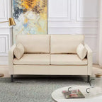 EROMMY 57.9 Velvet Loveseat Sofa,Upholstered Loveseat Couch With 2 Extra Soft Cushions & Convenient Side Storage,Comfortable And Stylish Two-Seater