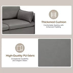 EROMMY 57.9 Velvet Loveseat Sofa,Upholstered Loveseat Couch With 2 Extra Soft Cushions & Convenient Side Storage,Comfortable And Stylish Two-Seater