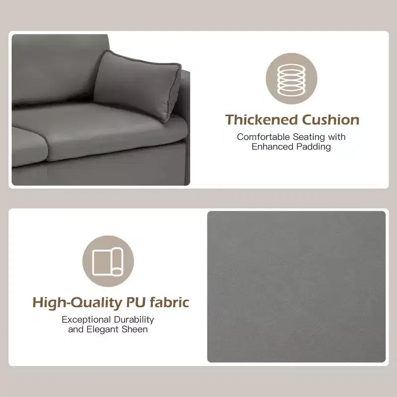 EROMMY 57.9 Velvet Loveseat Sofa,Upholstered Loveseat Couch With 2 Extra Soft Cushions & Convenient Side Storage,Comfortable And Stylish Two-Seater