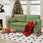 EROMMY 57.9 Velvet Loveseat Sofa,Upholstered Loveseat Couch With 2 Extra Soft Cushions & Convenient Side Storage,Comfortable And Stylish Two-Seater