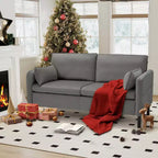 EROMMY 57.9 Velvet Loveseat Sofa,Upholstered Loveseat Couch With 2 Extra Soft Cushions & Convenient Side Storage,Comfortable And Stylish Two-Seater