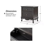 Table d'appoint Fallah 24 po de hauteur à 2 tiroirs avec station de charge | KARAT HOME-BLEU