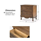 Table d'appoint Fallah 24 po de hauteur à 2 tiroirs avec station de charge | KARAT HOME-BLEU