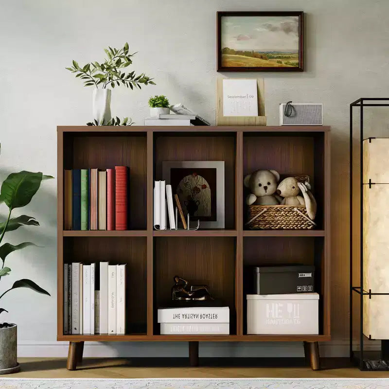 Étagère Cube, Étagère de Rangement, Bibliothèque Ouverte Autonome, Organisateur de Vitrine avec Base, pour Salon, Chambre, Bureau à Domicile