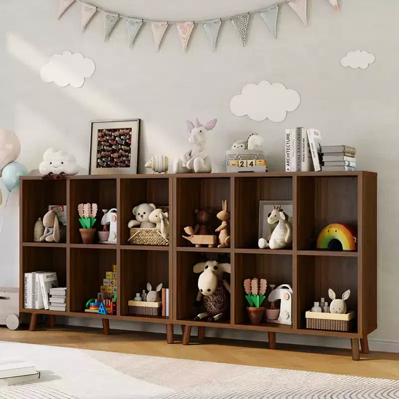 Étagère Cube, Étagère de Rangement, Bibliothèque Ouverte Autonome, Organisateur de Vitrine avec Base, pour Salon, Chambre, Bureau à Domicile