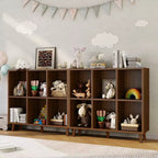 Étagère Cube, Étagère de Rangement, Bibliothèque Ouverte Autonome, Organisateur de Vitrine avec Base, pour Salon, Chambre, Bureau à Domicile