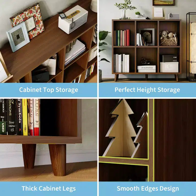 Étagère Cube, Étagère de Rangement, Bibliothèque Ouverte Autonome, Organisateur de Vitrine avec Base, pour Salon, Chambre, Bureau à Domicile
