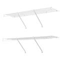 VEVOR Wire Shelf Kit, 4 ft, Set of 2, Wall Mounted Wire Shelves, Heavy-Duty Carbon Steel Hanging Shelf, Floating Wall Storage Shelves,White