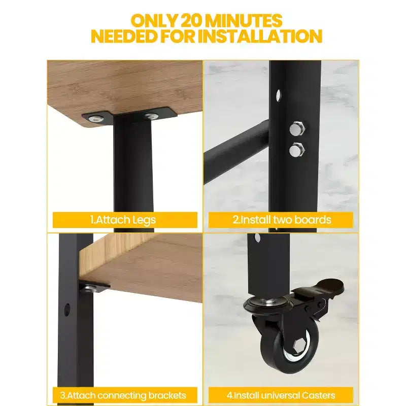Table à pizza 3 étagères réglable en hauteur COZONY, table de préparation de nourriture pour barbecue extérieur, tailles de pizzas marquées, capacité de 300 kg avec roues métalliques flexibles pour la maison