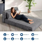 COZONY 4-in-1 Folding Sofa Bed & Sleeper Chair, 72/76L Convertible Loveseat, Tufted Floor Lounger