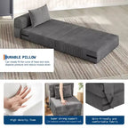 COZONY 4-in-1 Folding Sofa Bed & Sleeper Chair, 72/76L Convertible Loveseat, Tufted Floor Lounger