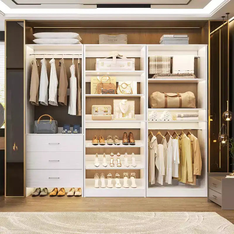 Besiost Closet System with Drawers and Shoe Racks