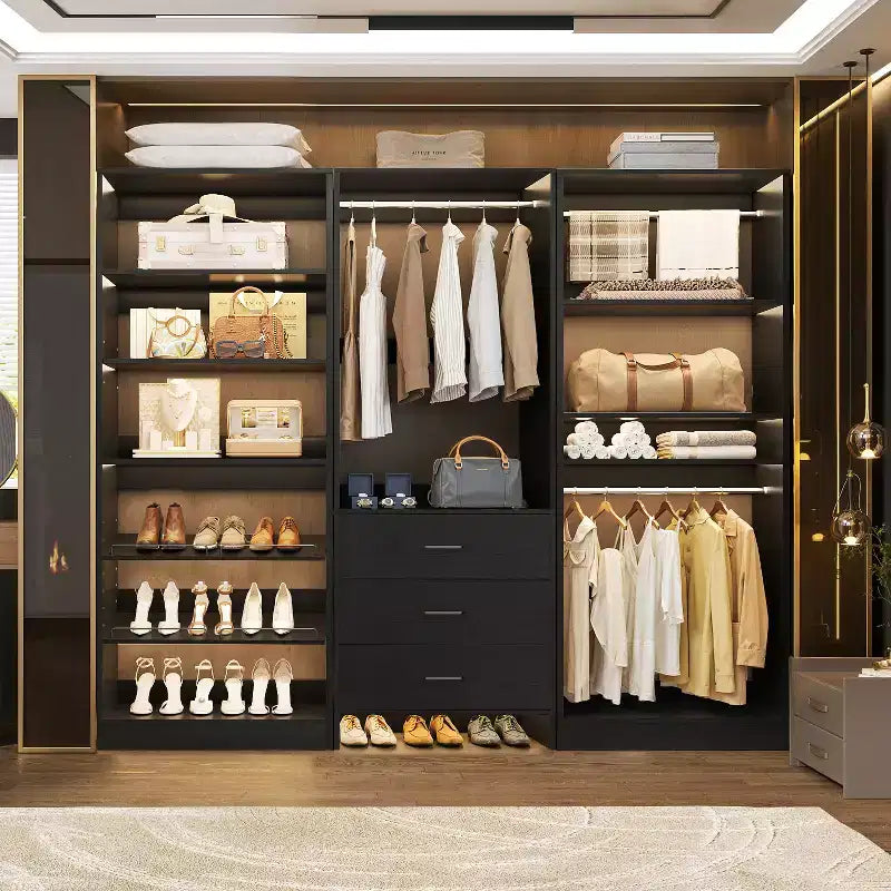 Besiost Closet System with Drawers and Shoe Racks