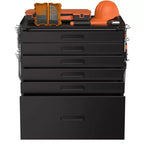 VIYET 34 6-Drawer Rolling Tool Chest - Heavy-Duty Steel Mobile Garage Cabinet & Small Parts Storage Organizer, Black