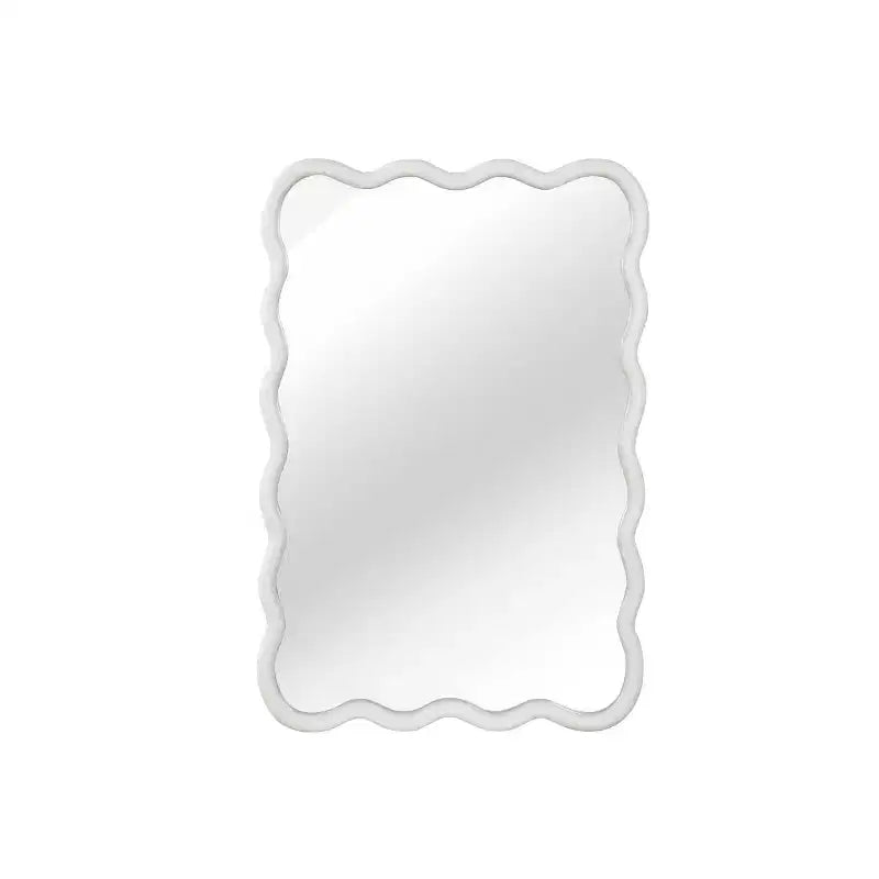 Miroir mural 50,8 x 76,2 cm avec cadre en bois massif, miroir décoratif rectangulaire ondulé pour salle de bain, chambre à coucher, salon, entrée-Panipeachy