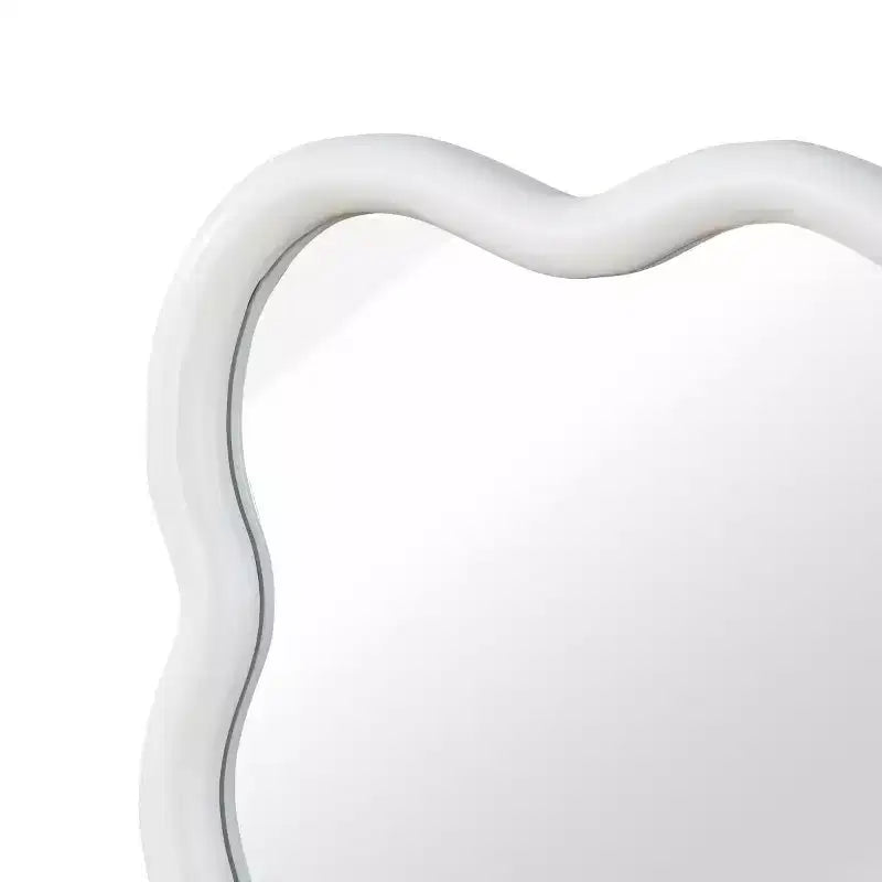 Miroir mural 50,8 x 76,2 cm avec cadre en bois massif, miroir décoratif rectangulaire ondulé pour salle de bain, chambre à coucher, salon, entrée-Panipeachy