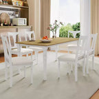 GDFStudio Grant - Ensemble de salle à manger 7 pièces avec table extensible de 152 à 198 cm (lot de 6)