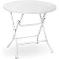 Cocktail Table Portable Folding Bar Height Table,Compact Round High Top Plastic,Steel Bistro with Removable Legs for RV Patio Catering Parties