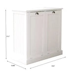 sumyeg Two-Compartment Tilt-Out Laundry Sorter Cabinet with Hidden Storage