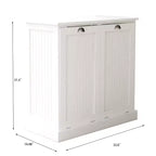 sumyeg Two-Compartment Tilt-Out Laundry Sorter Cabinet with Hidden Storage