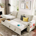 COZONY 84 Sleeper Sofa with Storage, Convertible Sectional Couch Bed with Reversible Chaise, Pull Out Sofa Bed for Living Room Apartment