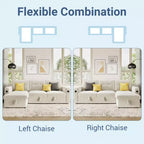COZONY 84 Sleeper Sofa with Storage, Convertible Sectional Couch Bed with Reversible Chaise, Pull Out Sofa Bed for Living Room Apartment