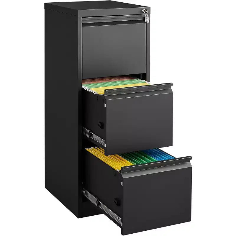 3/ 4 Drawer File Cabinet, Heavy Duty Vertical Filing Cabinets with Lock, Metal Steel Storage Cabinet for Office and Home, Assembly Required
