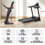 3.5HP Treadmill Clearance: 4-in-1 Foldable Treadmill with 12% Incline, APP & Bluetooth Speakers, 330lbs Capacity, 71 Programs, Home/Office Use