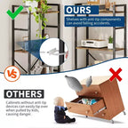 5-Tier Rustic Wooden Bookshelf C A-Black + Retro Finish C Wide Display Shelf for Bedroom/Living Room/Office (1-Pack)