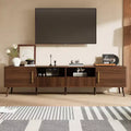 GDFStudio Saoirse 78 Modern Wood TV Entertainment Center with Soft-Close Doors, Open Shelf