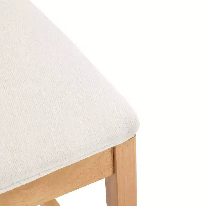 Set of 2 Modern Counter Height Bar Stools with Rattan Curved Back, 27 Seat Height Wood-Leg Stools for Kitchen Island or Home Bar-Panipeachy