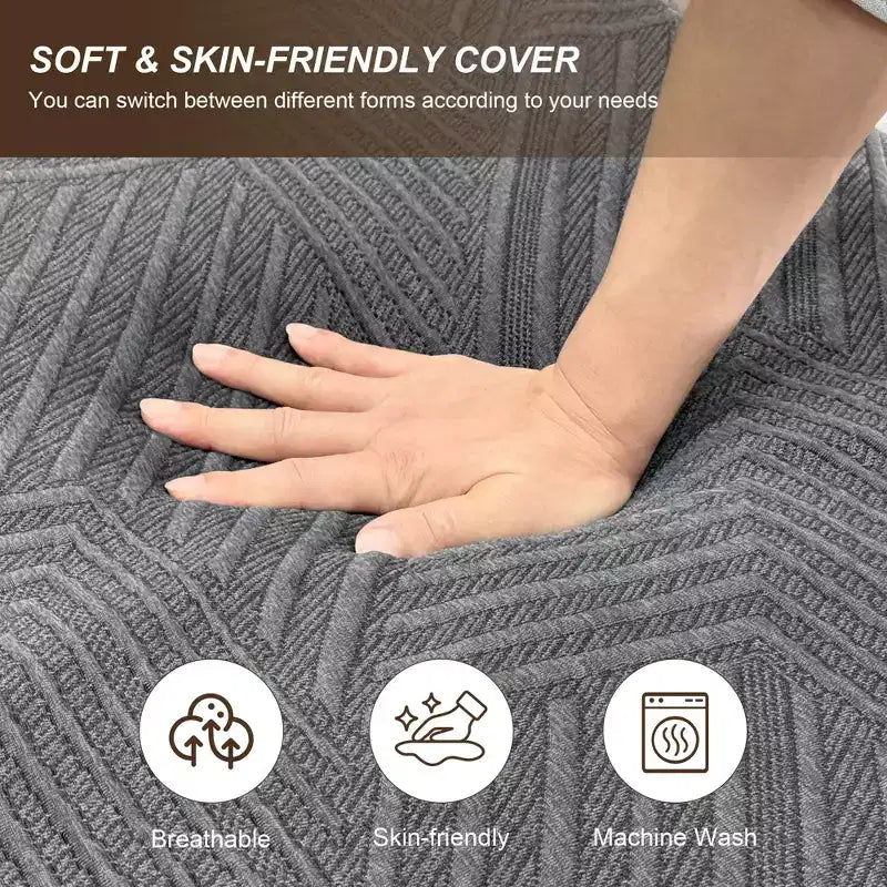 Dyonery Tri Folding Mattress 6 Inch Queen Memory Foam Trifold Mattress Foldable Washable Cover& Storage Bag Space-Saving for Guest, Pet