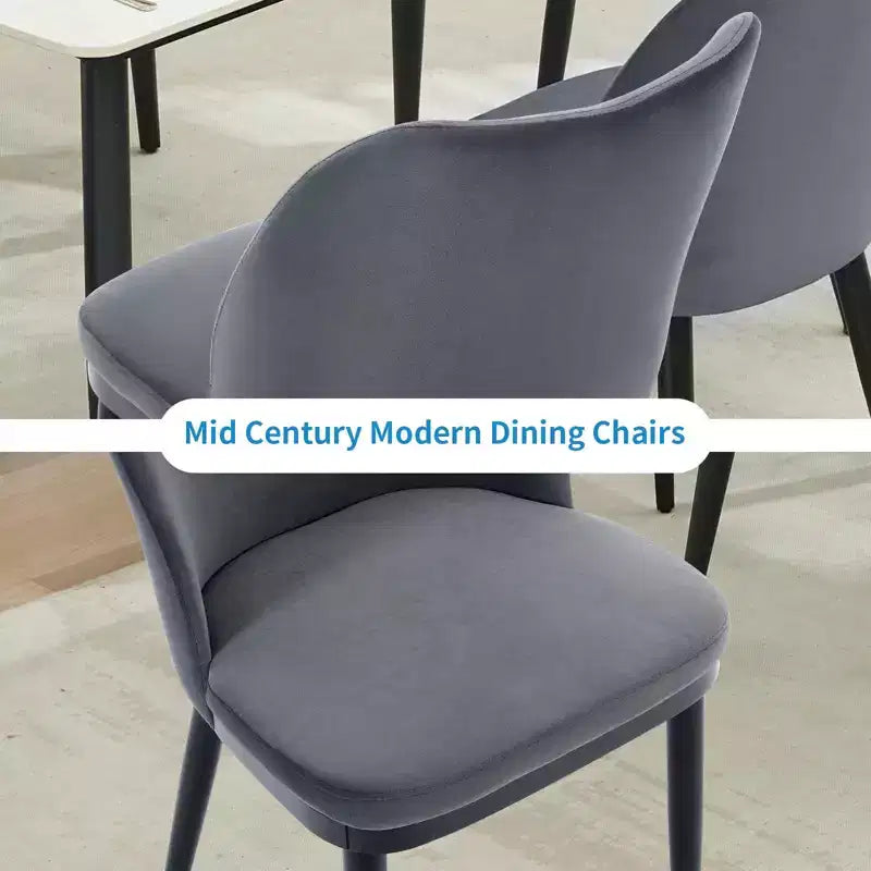 Dining Chairs, Upholstered Fabric Dining Room Side Chairs, Chair for Dining Table with Padded Seat and Wood Legs-Modern Dining Chairs
