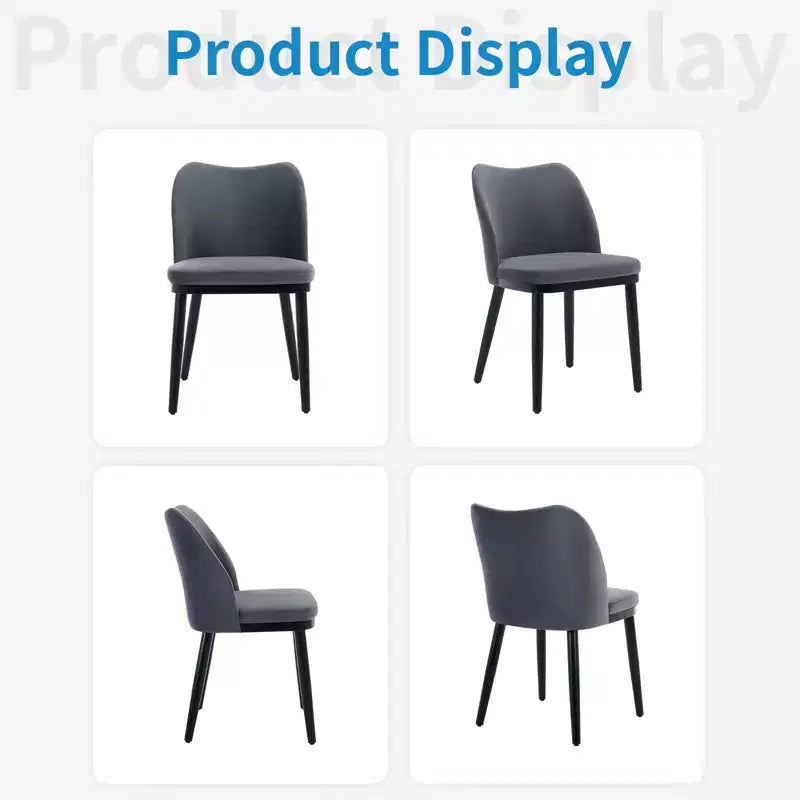 Dining Chairs, Upholstered Fabric Dining Room Side Chairs, Chair for Dining Table with Padded Seat and Wood Legs-Modern Dining Chairs