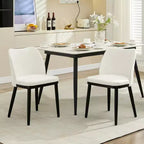 Dining Chairs, Upholstered Fabric Dining Room Side Chairs, Chair for Dining Table with Padded Seat and Wood Legs-Modern Dining Chairs