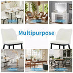 Dining Chairs, Upholstered Fabric Dining Room Side Chairs, Chair for Dining Table with Padded Seat and Wood Legs-Modern Dining Chairs