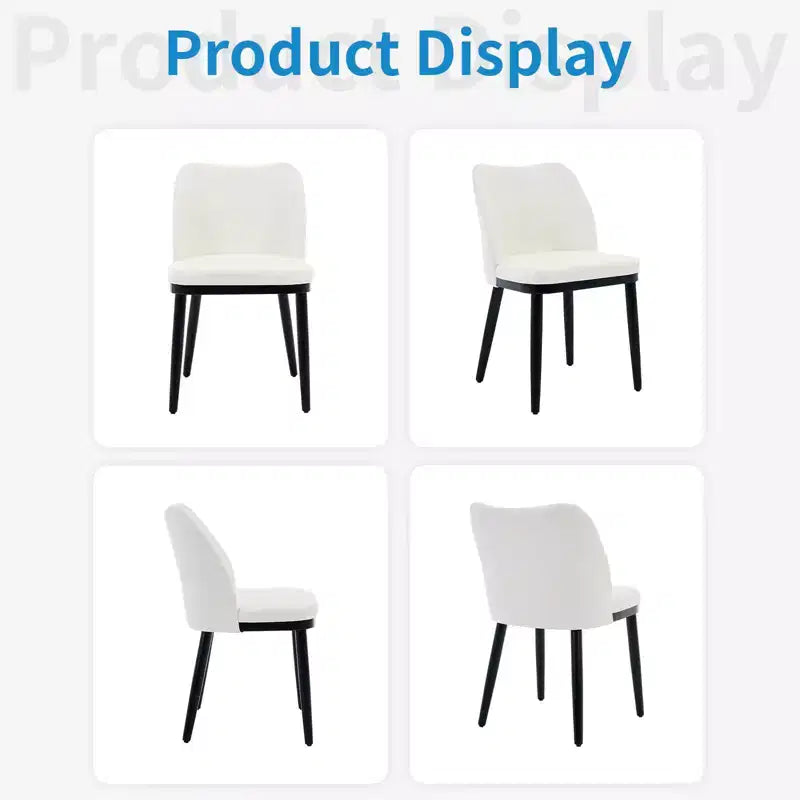 Dining Chairs, Upholstered Fabric Dining Room Side Chairs, Chair for Dining Table with Padded Seat and Wood Legs-Modern Dining Chairs