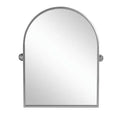 HomeRoots 36 Silver Metal Arch Tilting Framed Accent Mirror