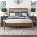 GDFStudio Arlo Transitional Wood Platform Bed with Headboard