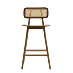 Christopher Knight Home Sacha Tabourets de bar contemporains en bois d'hévéa tressé de rotin (lot de 2)