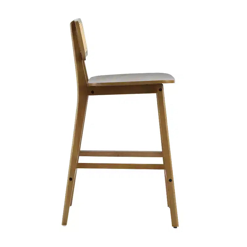 Christopher Knight Home Sacha Tabourets de bar contemporains en bois d'hévéa tressé de rotin (lot de 2)