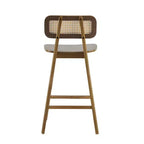 Christopher Knight Home Sacha Tabourets de bar contemporains en bois d'hévéa tressé de rotin (lot de 2)