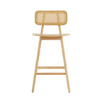 Christopher Knight Home Sacha Tabourets de bar contemporains en bois d'hévéa tressé de rotin (lot de 2)