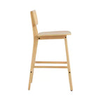 Christopher Knight Home Sacha Tabourets de bar contemporains en bois d'hévéa tressé de rotin (lot de 2)