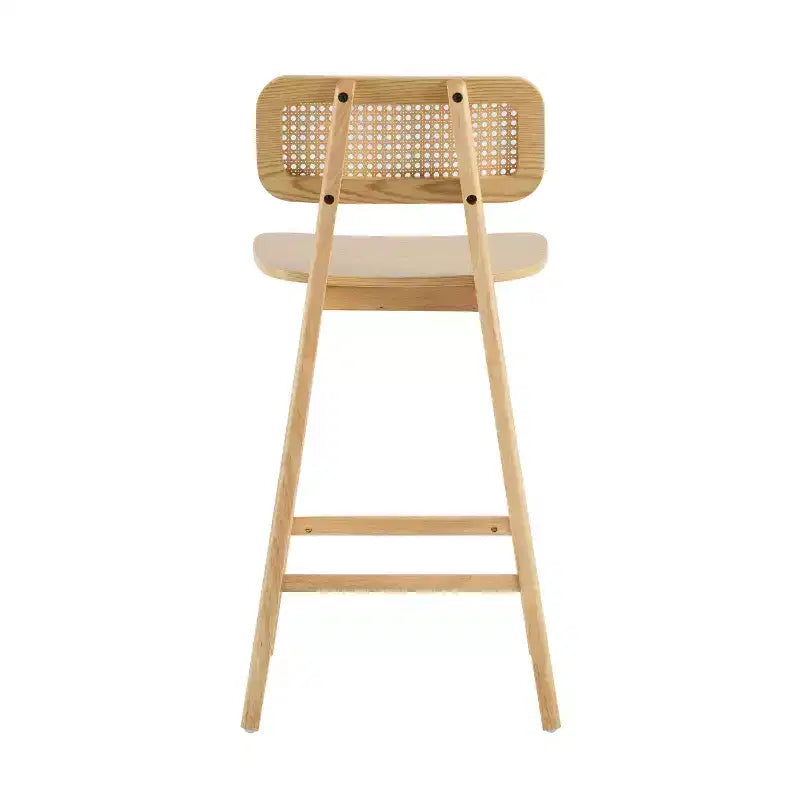 Christopher Knight Home Sacha Tabourets de bar contemporains en bois d'hévéa tressé de rotin (lot de 2)