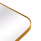 HomeRoots 32 Gold Iron Tilting Framed Accent Mirror