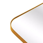 HomeRoots 32 Gold Iron Tilting Framed Accent Mirror