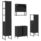 vidaXL Ensemble de meubles de salle de bain avec étagère 4 pcs Bois d'ingénierie Moderne Intérieur