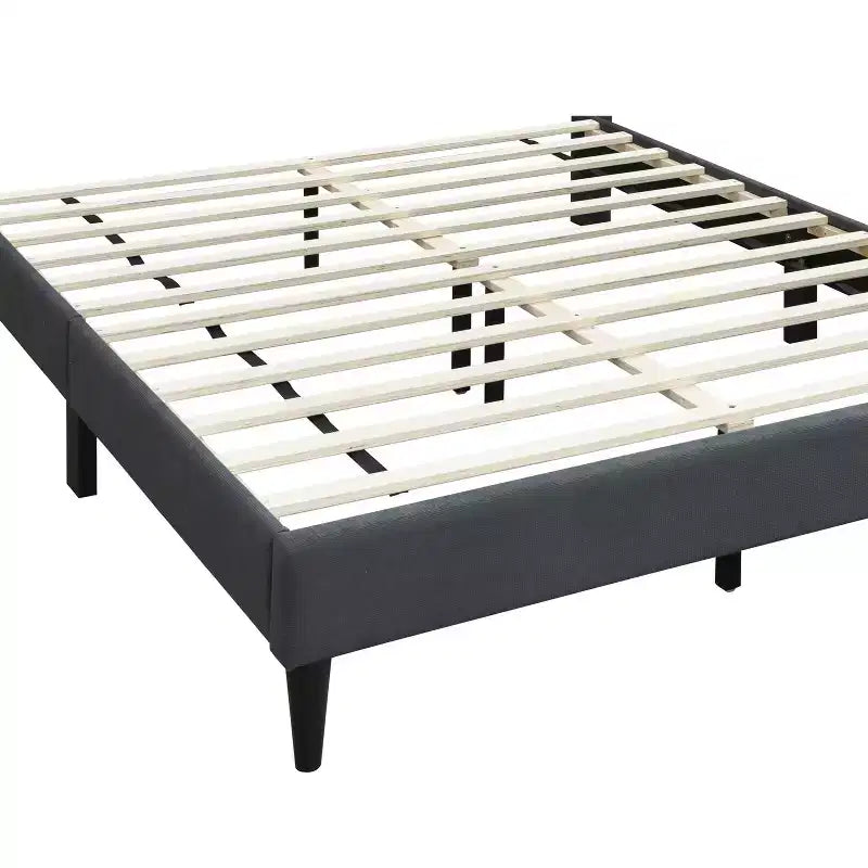 GDFStudio Lucas Modern Velvet Upholstered Platform Bed with Headboard