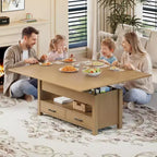 Coffee Table, 4 in 1 Convertible Lift Top Coffee Table with Storage for Living Room - 40 Storage Coffee Tables with 2 Drawers